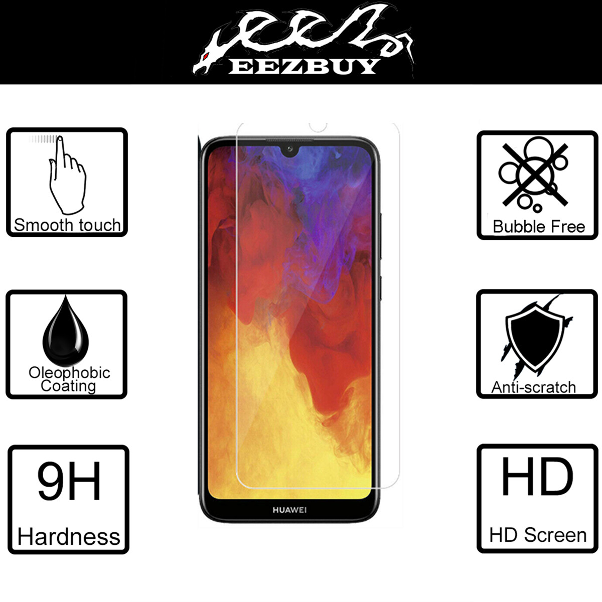 Premium Real Tempered Glass Screen Protector Film Guard For Huawei Phone 