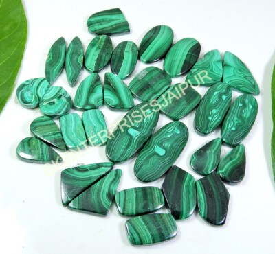 WOW!!Natural Malachite Matched Pair Mix Earring Making pair 50 Pcs Wholesale Lot