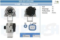 BV PSH Lichtmaschine Generator 70A 12V FüR Peugeot 307 1.6 16V 1.4
