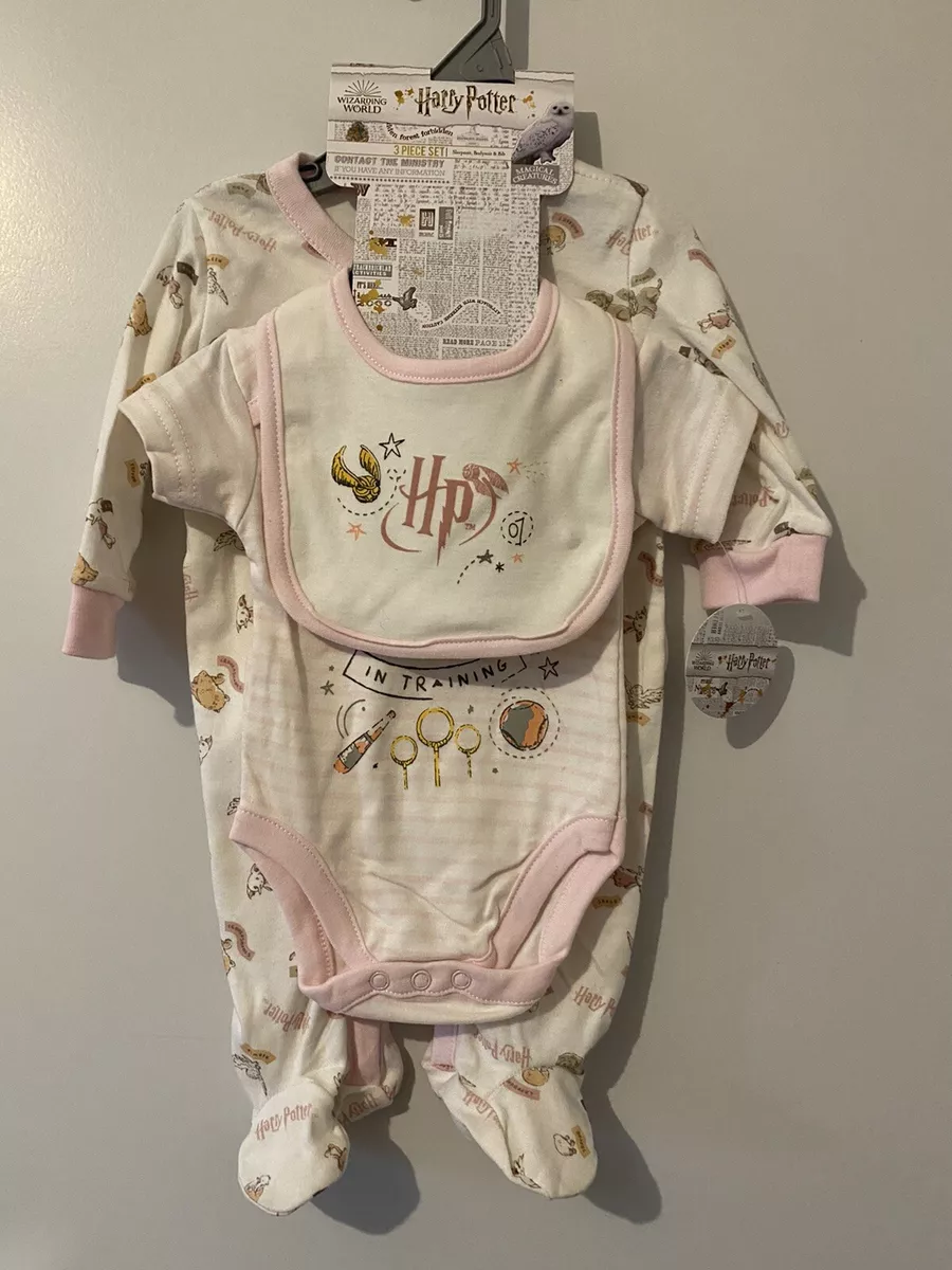 ensemble 3 pièces bebe 0/ 3 mois Harry potter neuf body pyjama bavoir