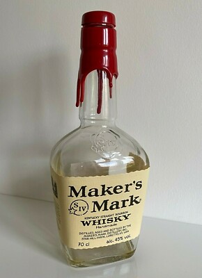 Sammlerstück Makers Mark Glas Whisky Kentucky Bourbon leer 70cl Flasche Maker's