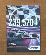 2025 Topps Chrome F1 #TS-7 Oliver Bearman RC Top Speed Refractor