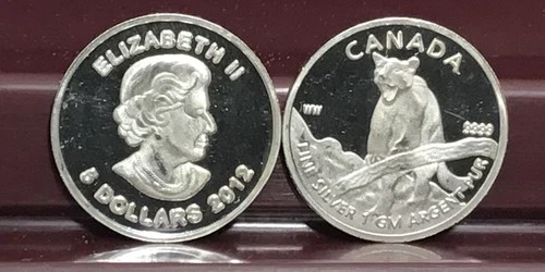 1 gram .999 pure silver Cougar . .999 Fine Silver!