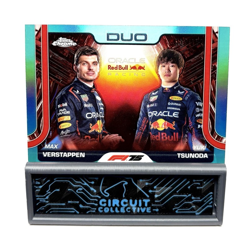 2025 Topps Chrome F1 Red Bull Duo Verstappen Tsunoda Aqua Refractor /199 164