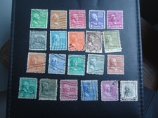 lot united states postage série présidents -21 valeurs-oblitérés
