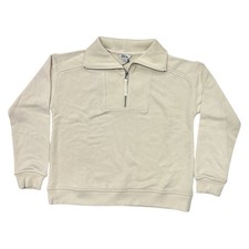Eddie Bauer Women's Drop Shoulder Collared Quarter Zip Casual Pullover S
