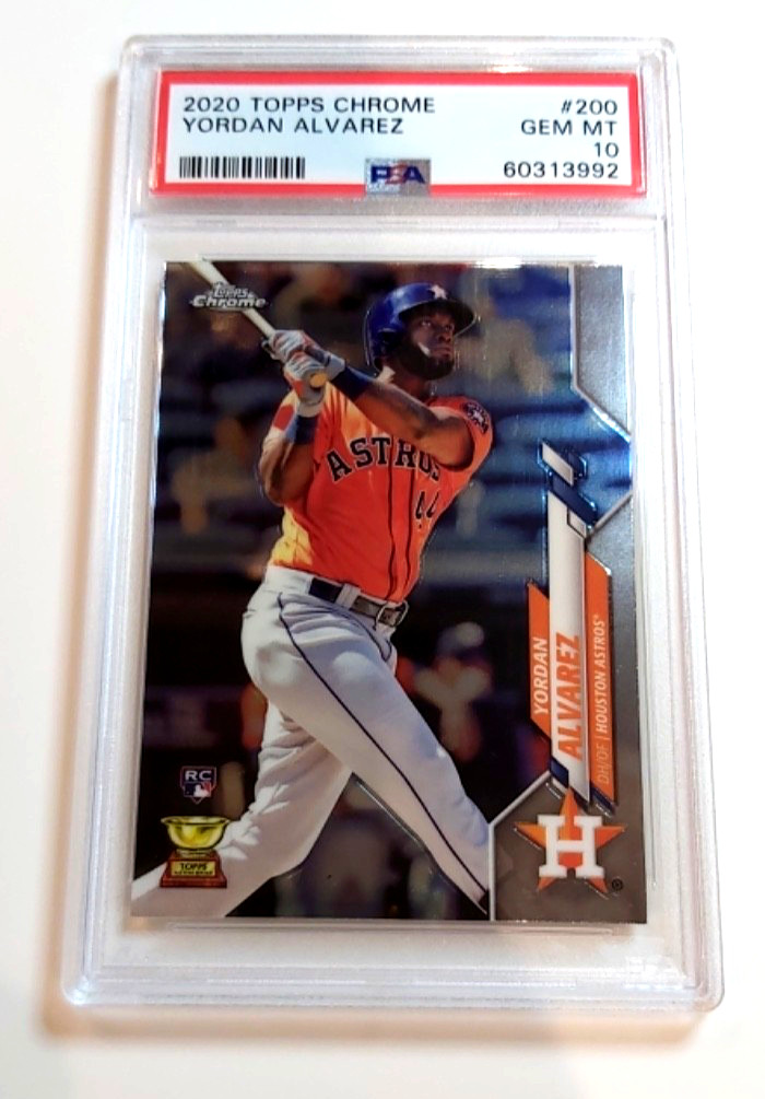 2020 Topps Chrome YORDAN ALVAREZ RC Rookie Cup Card #200 PSA 10 Gem Mint view 2