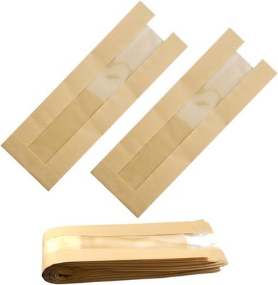French Bread Bags 50Pieces Bakery Bags with Window Large Baguette Bread Bags