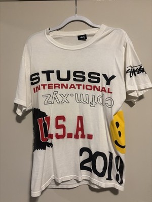 Stussy CPFM Crew Neck Cotton T-Shirt White M Men's- Cactus plant flea market