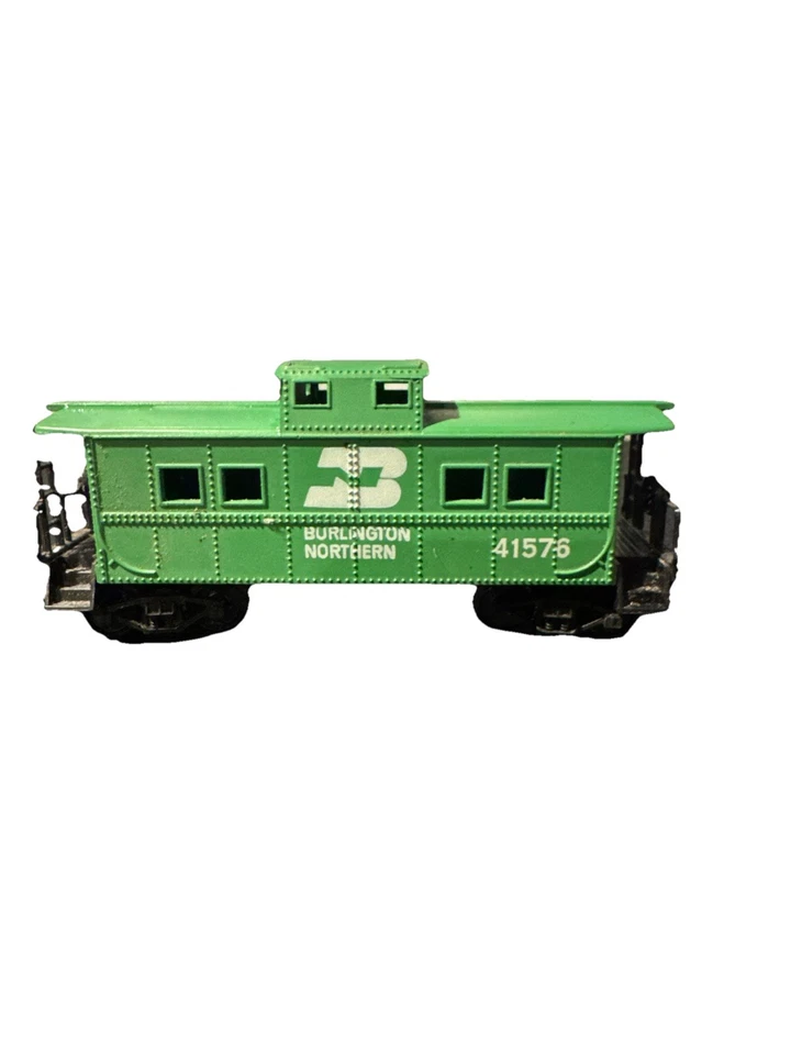 Locomotiva Burlington Northern Vintage + Caboose – Fabricada na Iugoslávia - Imagem 3 de 4