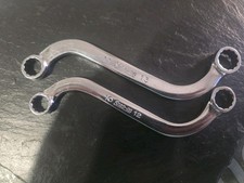 Vintage Snap-on S-Shaped Metric Box Wrench Pair - 10mm/12mm & 11mm/13mm