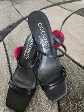Black strappy heels. size 7...
