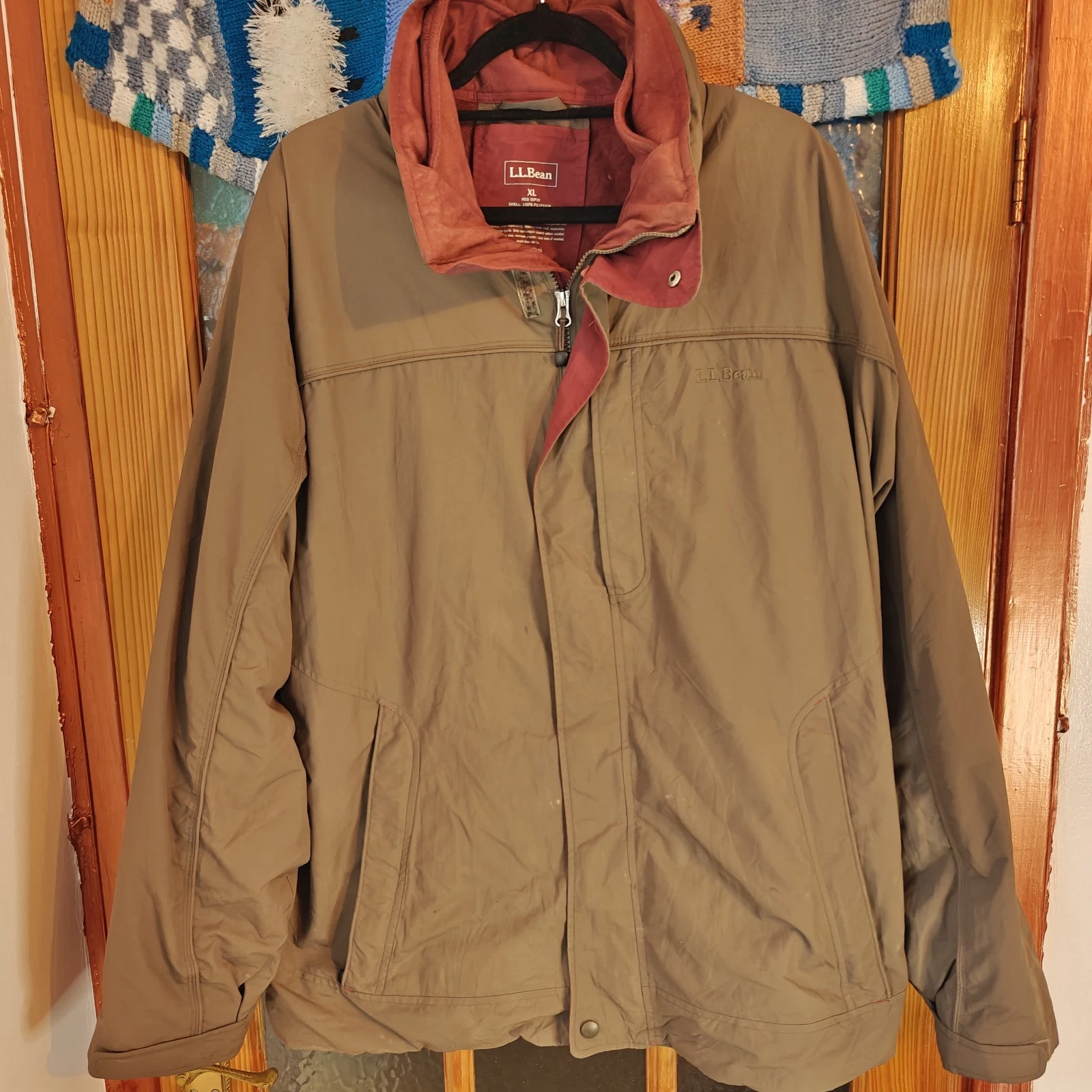 LL Bean Green Storm Chaser 3 in 1 Winter Jacket w/ Fleece Liner Mens XL