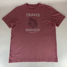 Travis Mathew Golf Red Short Sleeve Crewneck Shirt Mens XL