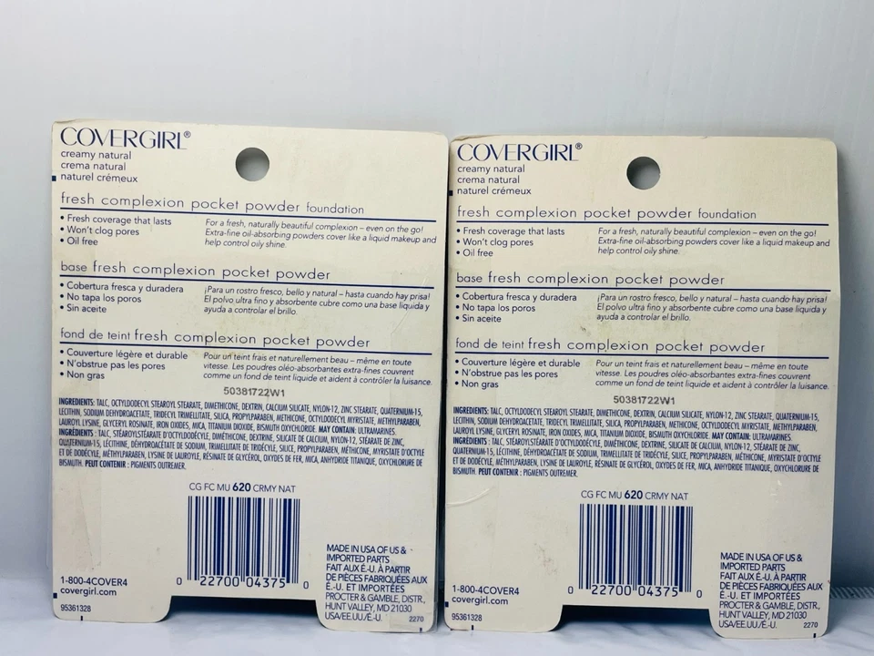 (2) COVERGIRL Fresh Complexion Pocket Powder  #620 Creamy Natural *RARE PLS READ - Image 4 of 4