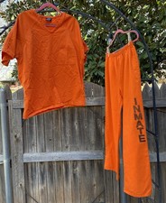 Authentic Prison Inmate Uniform Size L Orange Corrections DOC Jail