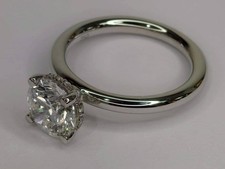 IGI 2.06 Carret D/VS1 Lab Grown Round Diamond 18K White Gold Ring