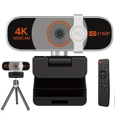 4K Webcam HD 2160P USB Camera with Remote Control & Tripod for PC Laptop Zoom