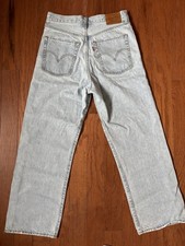 Levi's Ribcage Straight Ankle High Rise Light Blue Denim Jeans Women