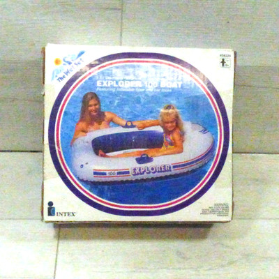 Vintage Intex Explorer 100 Inflatable Boat Raft 62x40 Pool Float New