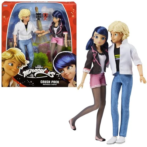Miraculous - Toy Set - Pack 2 Marinette and Adrien Dolls - Crush Pack