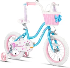 Glerc Daisy Kids Bike, 12–16" Girls Bicycle with Training Wheels & Basket