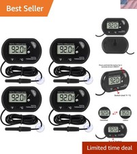 Fahrenheit/Celsius Aquarium Temperature Gauge - 4 Pack with Accurate Readings