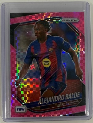ALEJANDRO BALDE /75 PINK POWER REFRACTOR PANINI PRIZM FIFA 2025-26 BARCELONA