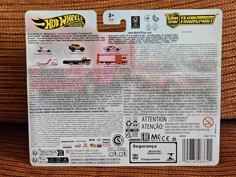 # 1/64 HOT WHEELS TEAM TRANSPORT #82 -PLYMOUTH DUSTER + SECOND STORY LORRY # - Immagine 2 di 2