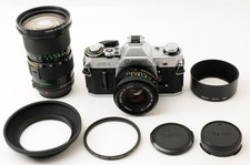2 Lens   N MINT  Canon AE-1 Film Camera new fd 50mm f1.8 / 35-105mm Lens JAPAN