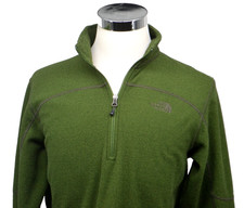 THE NORTH FACE Men's 1/4 Zip Fleece Pullover SIZE MEDIUM Green