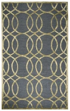 9x12 Rizzy Rugs Gray Geometric Circles Lines Area Rug ME078A - Aprx 9' x 12'