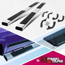 5" Stainless Flat Style Bar Running Boards Assembly for 05-21 Tacoma Crew Cab