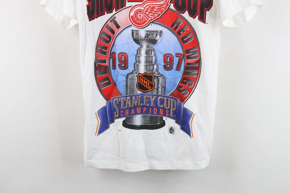 NOS Vtg 90s Starter Boys 14/16 1997 Stanley Cup Champs Detroit Red Wings T-Shirt - Image 3 of 4