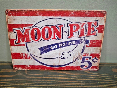 MOON PIE Eat Mo Pie  12 x 8 inch Metal Sign