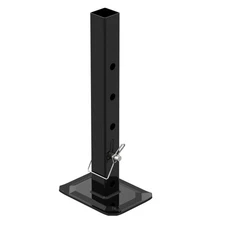 8000 lbs Square Drop Leg with Pin, Black