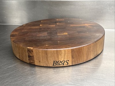 John Boos CCB Round Reversible Wood Chopping Board, 18'' x 18'' x 3'', Maple