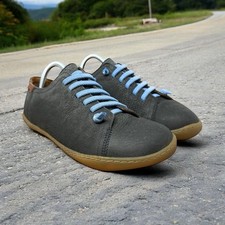 CAMPER Peu Cami Gray Leather Walking Shoes, US Size 8/EU Size 41
