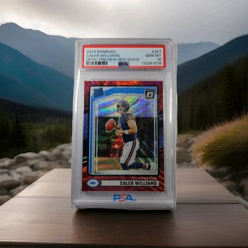 2024 Donruss Optic Caleb Williams Red Wave Prizm Rated Rookie - PSA 10 💎