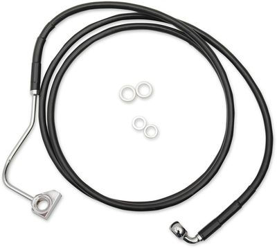 #ad Drag Specialties 1741 4508 Brake Line 8quot; 15 22 Harley Road Glide FLTRX Black $90.25