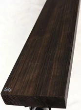 Figured Macassar ebony wood lumber 3.4x44x0.93" EM66