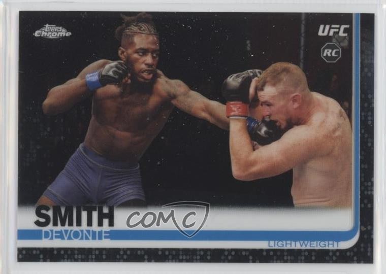 2019 Topps Chrome UFC Black Refractor 6/10 Devonte Smith #68 Rookie RC 01b5