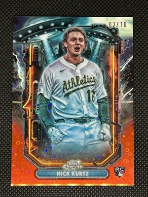 2025 Topps Chrome Cosmic Nick Kurtz Extraterrestrial Talent  /10 RC  ROTY