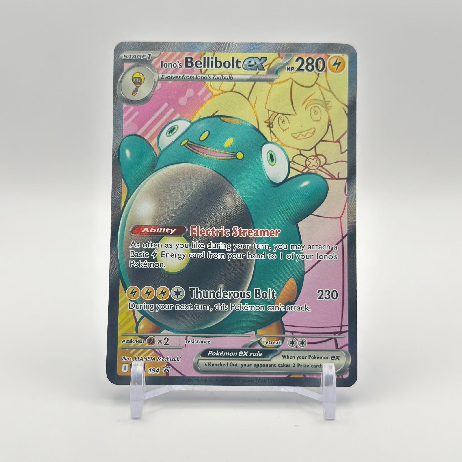 Pokemon TCG Ionos Bellibolt EX Journey Together Black Star Promo 194 NM
