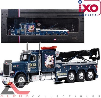 IXO U43TTR001 1:43 1980 PETERBILT 359 WRECKER TOW TRUCK - BLUE W/ EAGLE