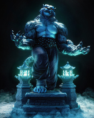 Tai Lung 3D-gedrucktes Resin Modell Kit zum Zusammenbauen und Bemalen FAN ART