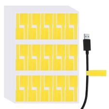 300Pcs Cable Labels Waterproof Wire Cord Labels Tags Yellow
