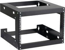 6U Wall Mount Rack Open Frame 19 Inch Server Equipment Network Cabinet 18 Inches