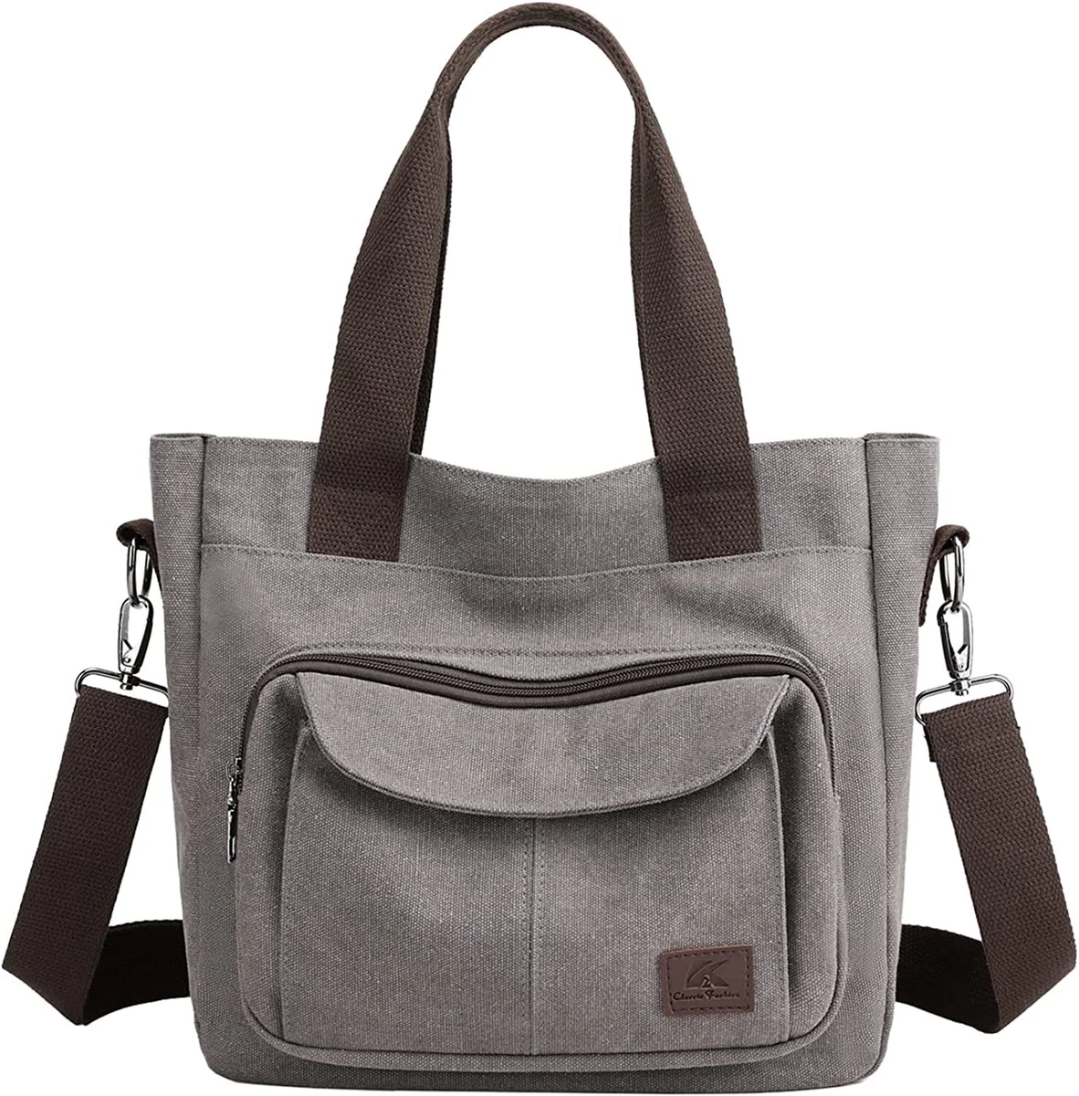 ZHIERNA Canvas Tote Purse for Women, Vintage Crossbody Canvas Shoulder Bags, Mul