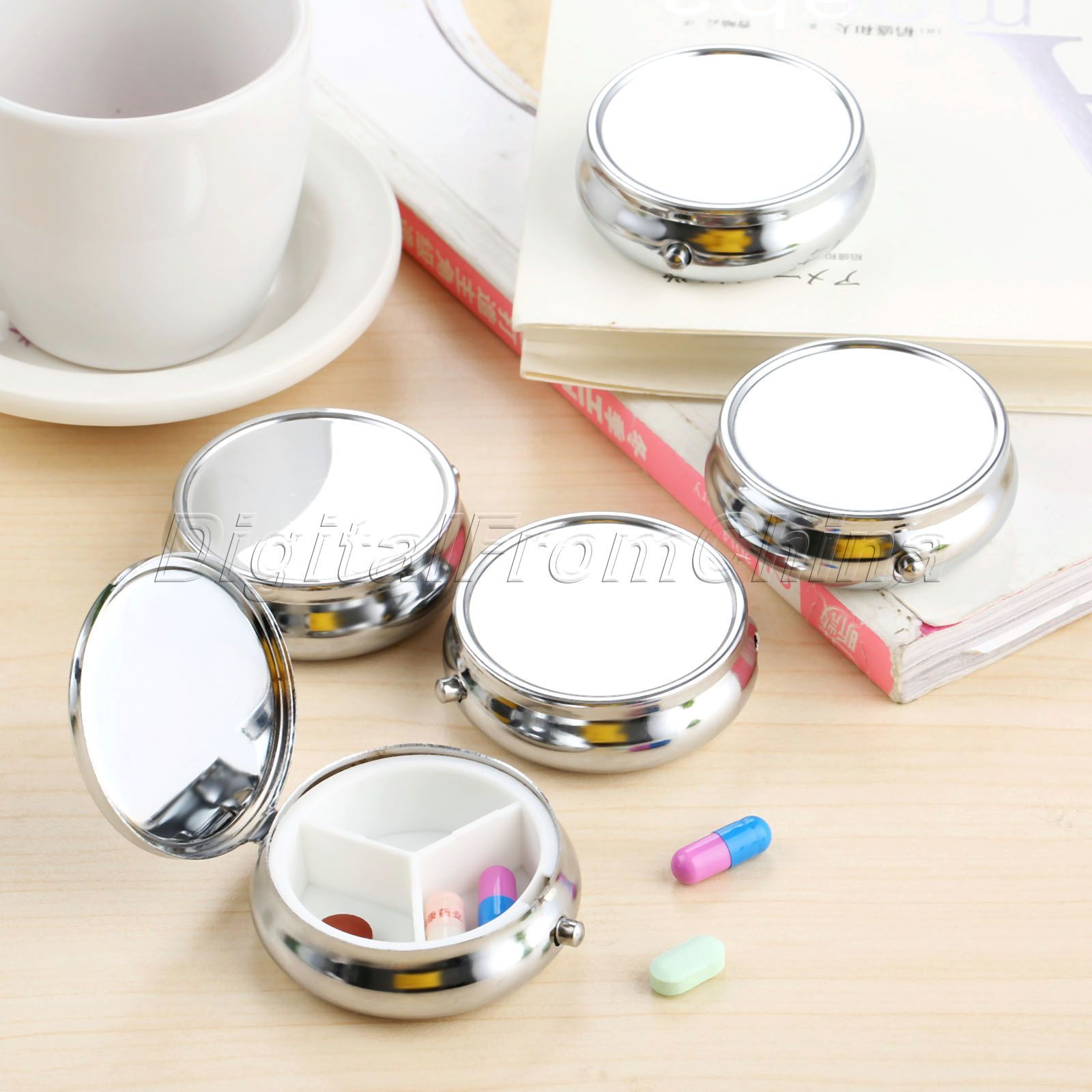 1/3/5Pcs Metal Pill Boxes Medicine Organizer Container Medicine Case 3 ...